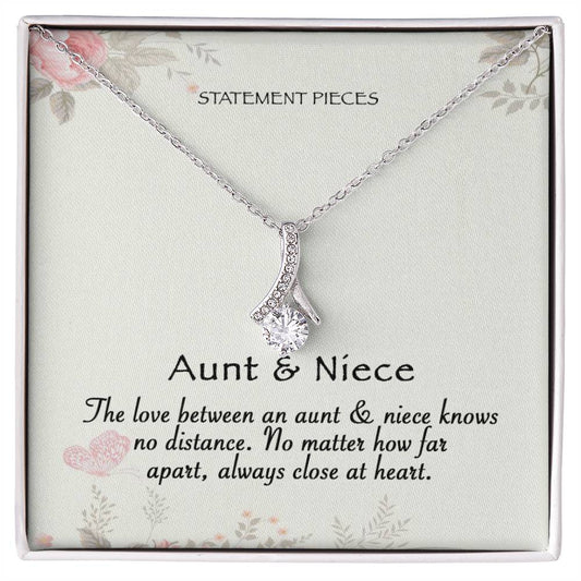 Petite Ribbon Pendant: Special Gift For Aunt & Niece